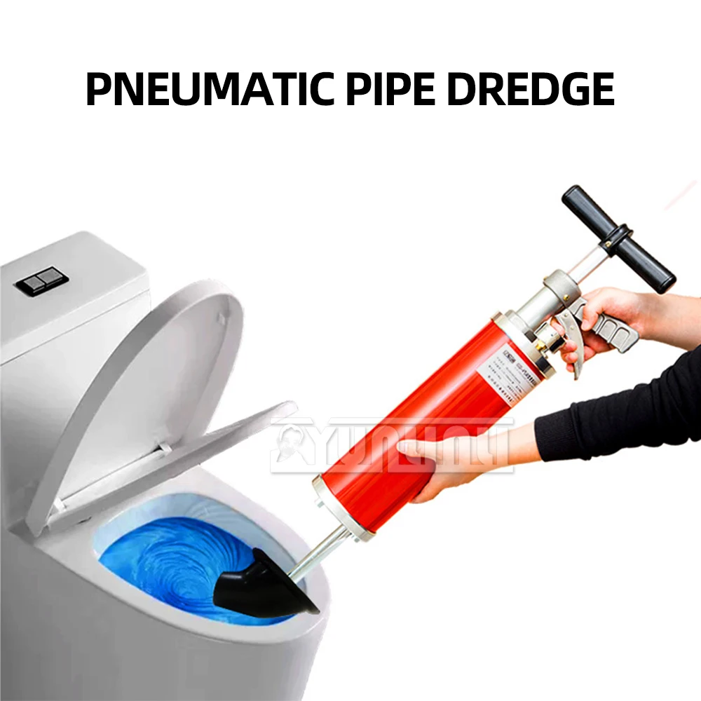 

High Pressure Powerful Jet Pipe Dredge Machine Pneumatic Pipe Dredging Sewer Tools Clear Toilet Blockage Drain Cleaning Machine