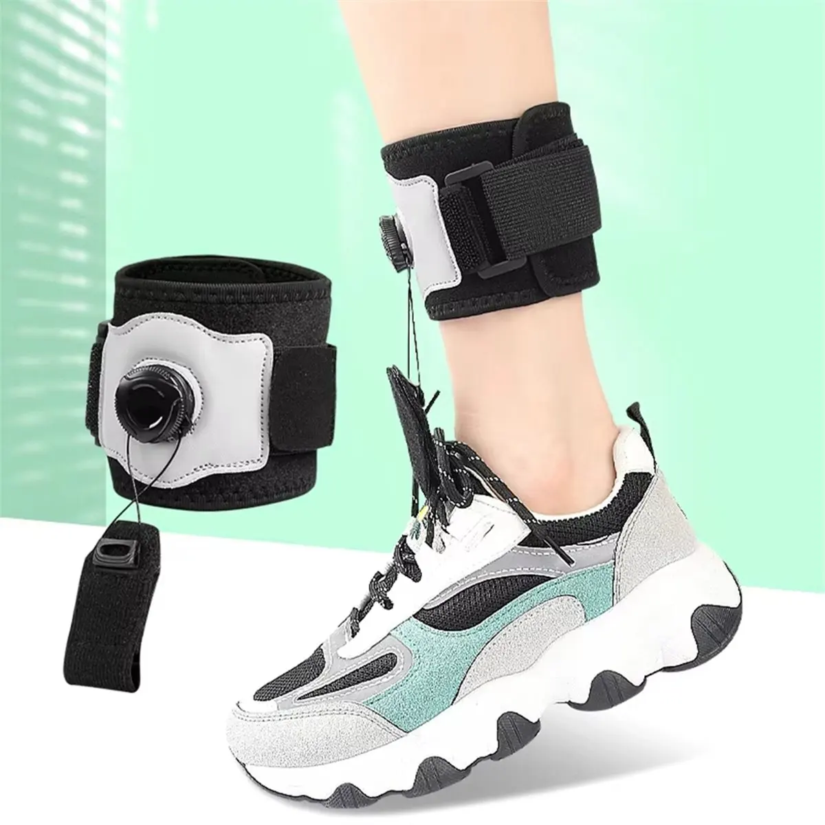 ABXY Foot Drop Brace Knob Adjustable Left Right Foot Lifting Up Foot Drop Support for Walking with Shoes Drop Foot Brace