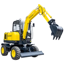 Multifunction Hydraulic Digger Wheel Excavator With Assistive Device 4Ton Medium Large Earth-Moving Excavator Customized Tools