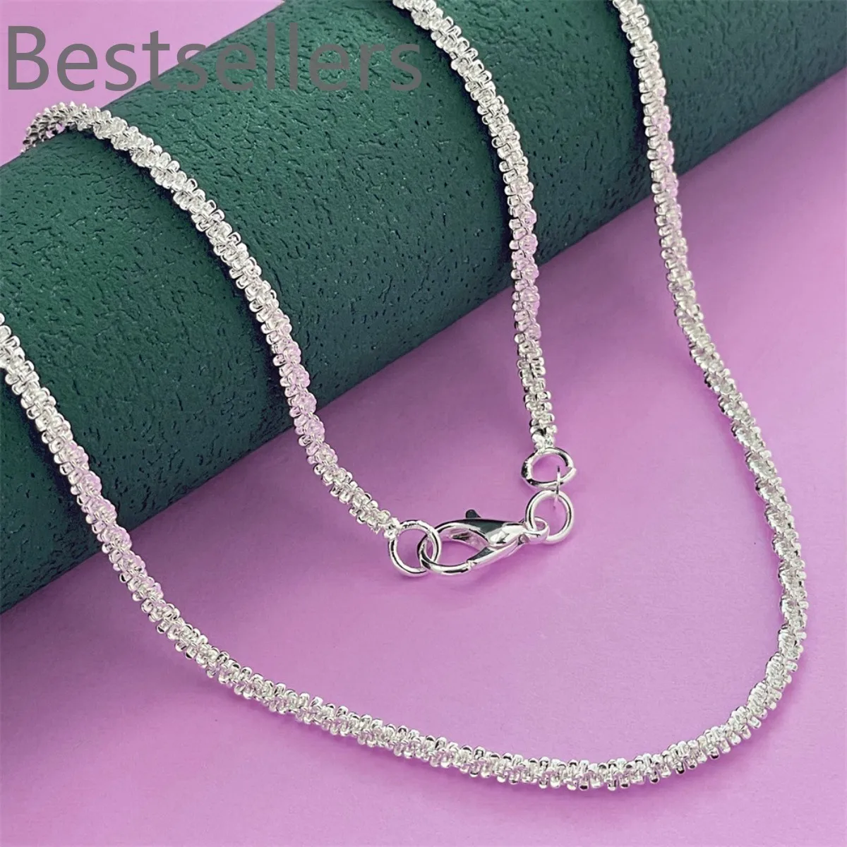 wholesale 40-75cm 925 Sterling Silver Necklace 16-30 Inch 2MM String chain for Women Men for DIY Jewelrys pendants nice