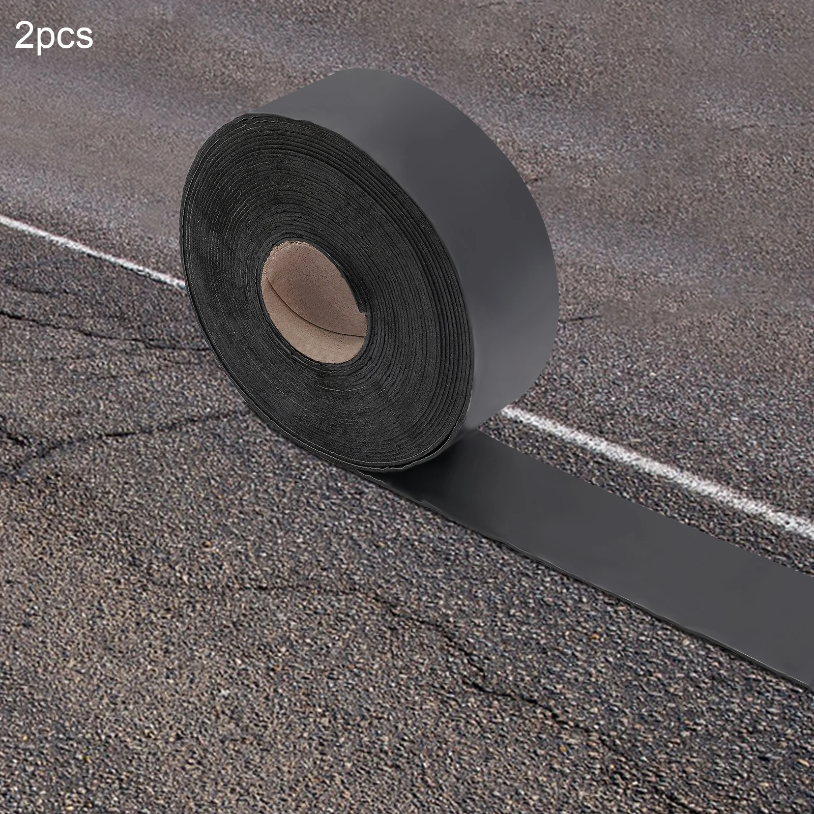 

Black Self-Adhesive Pavement Tapes (2-Pack) High-Quality Modified Bitumen - Waterproof&High-Temperature Resistant