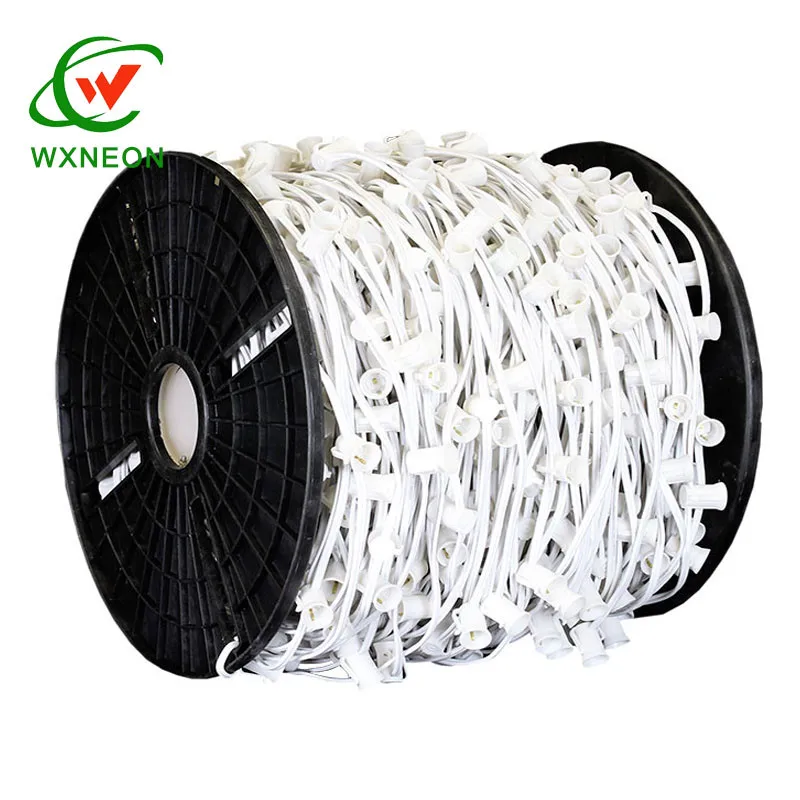 

Outdoor 6'' Space 1000ft 2000pcs E12 Sockets C7 Patio String Lights