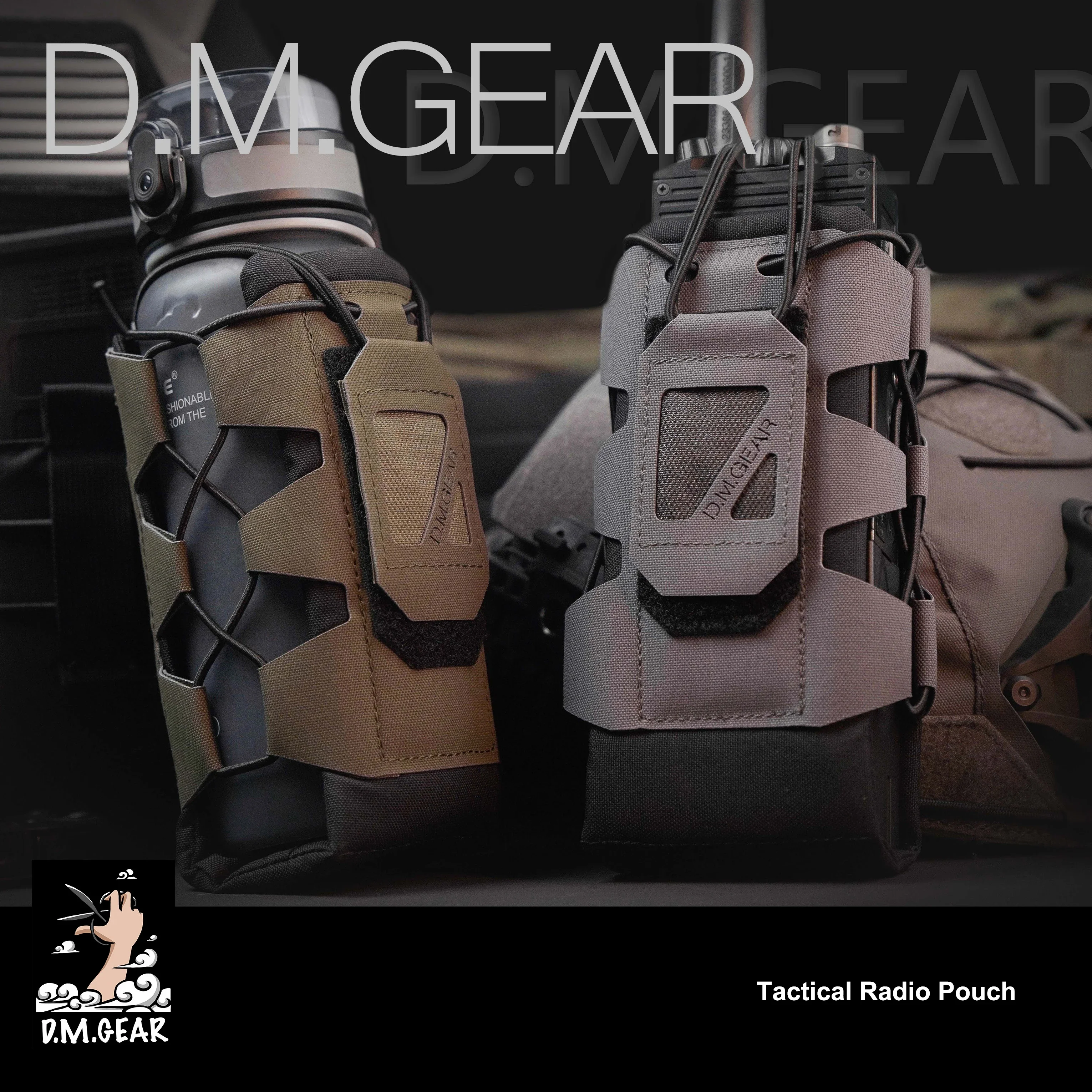 DMgear Tactical Radio Pouch Bottle Holder Multi-function MOLLE Pouch Adjustable