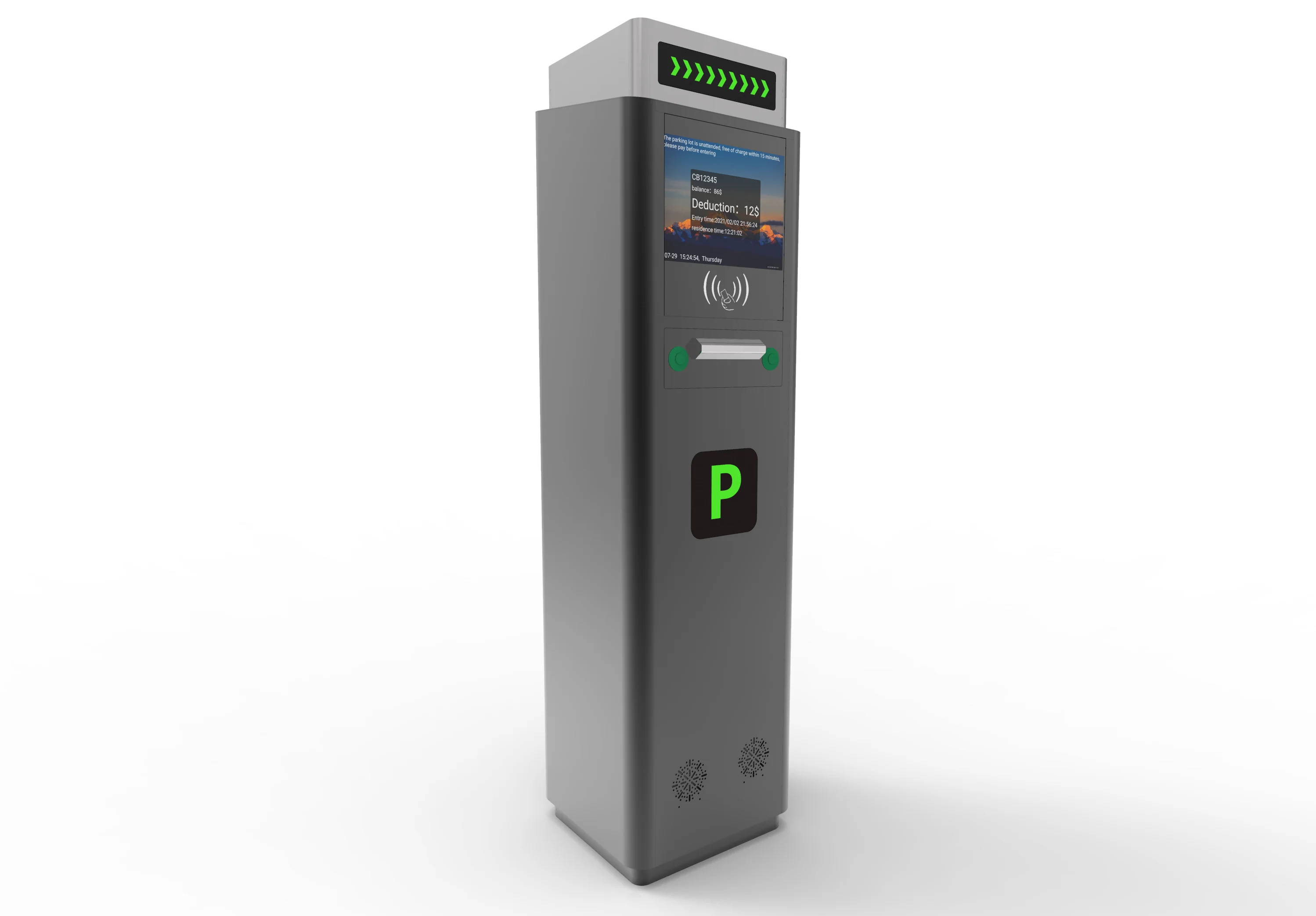Safe & Reliable Barcode Ticket/RFID Card Parking System for Parking Lot