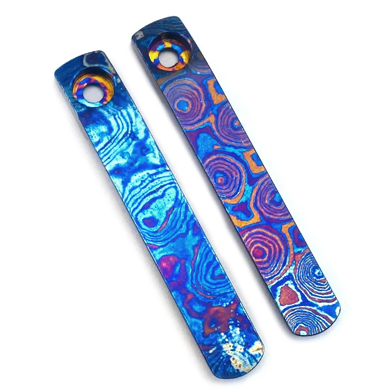 CNC Timascus / دمشق التيتانيوم مشبك الجيب المتكامل المشبك ل Spyderco Para 3 خفيفة الوزن اليعسوب ليل الأصلي مانيكس 2 LW