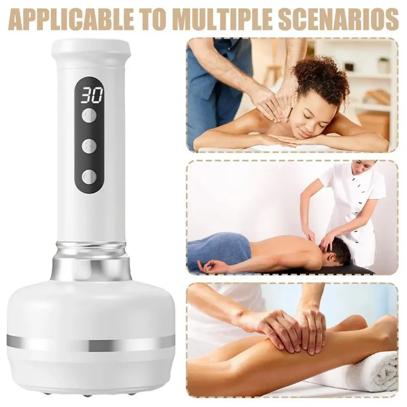 Guasha Electric Cupping Massager Vacuum Suction Cup Anti Cellulite Beauty Health Scraping Fat Remover Slimming Massage Black-Y48