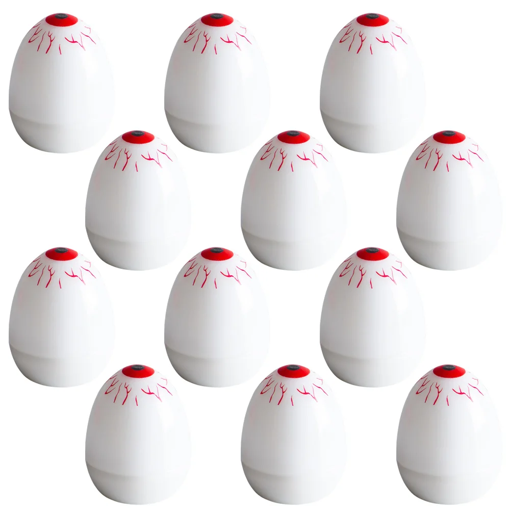 

12 Pcs 4D Eyeball Lamp Halloween Decorative Light Party Supply Red Blood Thread Wax LED Flickering Flameless Candles Warm