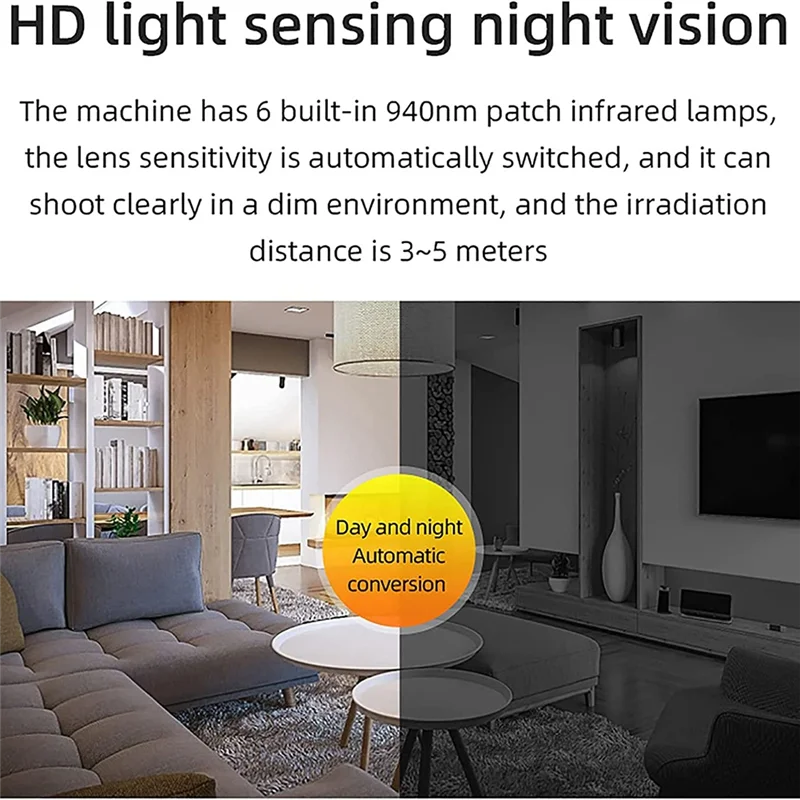 ABBY-1080P HD Mini Wifi Camera Smart Home Security Protection Camcorder Night Vision Professional Motion Detection Portable