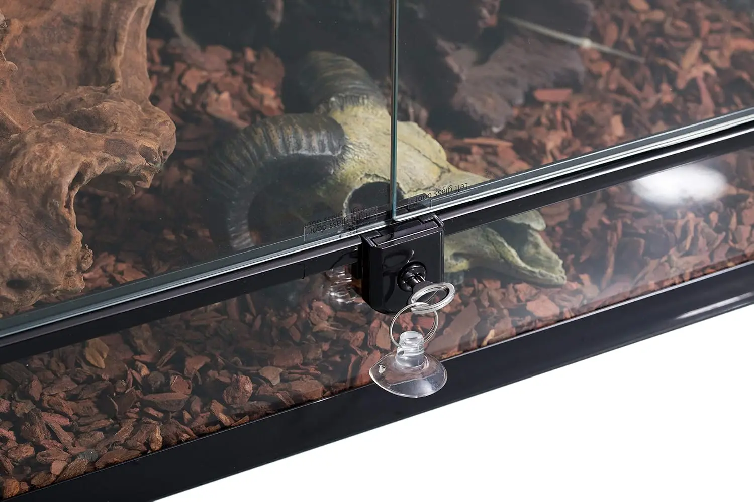 67 Gallon Reptile Glass Terrarium Double Hinge Door Reptile Tank SideTOP Screens Ventilation Reptile Terrarium Enclosure