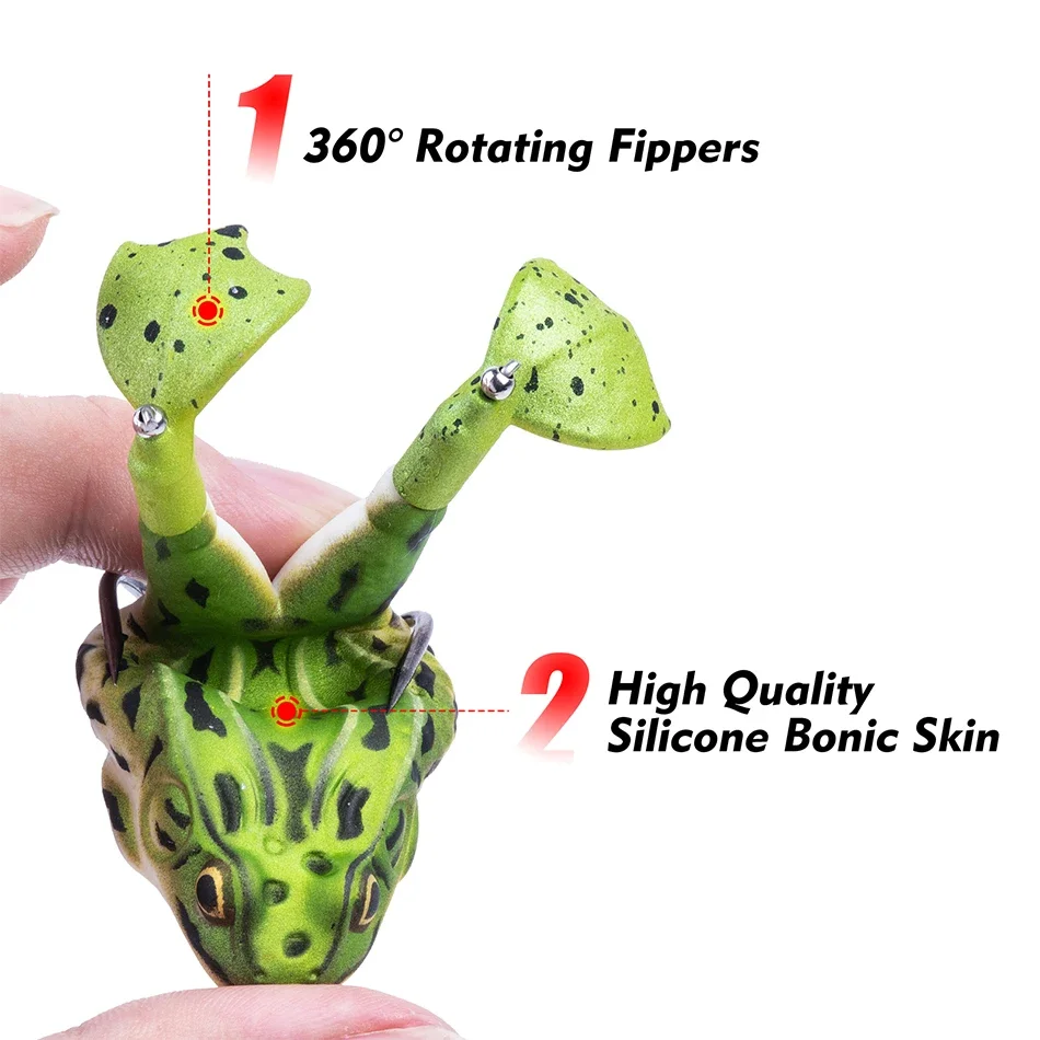 Goture 8.4g 13.6g 16.6g Frog Fishing Lures Soft Tube Bait Topwater Swimbait Floating Bait with Hook for Bass Trout Fishing Rod view 3
