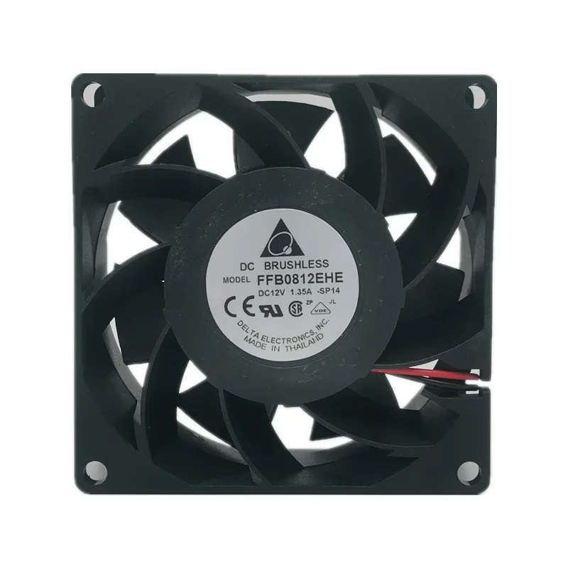 Ventilador de Refrigeração Grande Volume de Ar, delta 8038, 12V, 1.35a, 8cm, FFB0812EHE, Novo