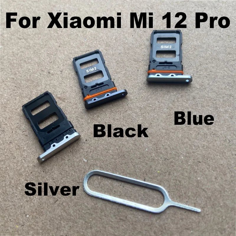 Sim Card Tray For Xiaomi MI 12 Pro Sim Card Holder Slot adapter and Micro SD Tray Holder With Free Eject Pin 5G