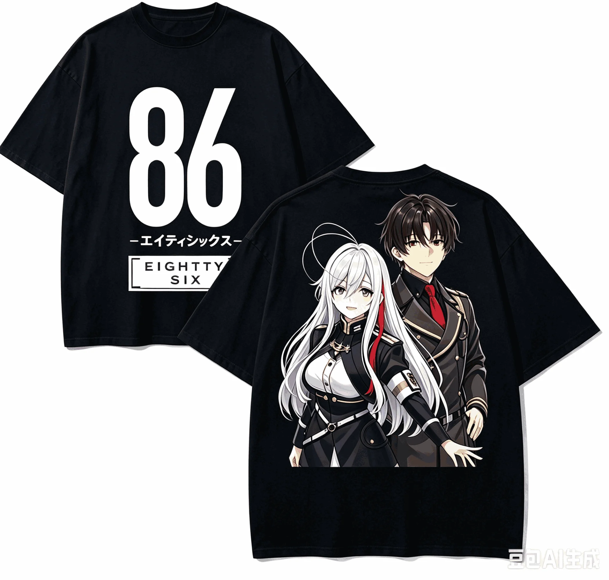 86 EIGHTY-SIX Anime Lover T-shirt Harajuku Cotton New Model High Street Retro Oversized Unisex Harajuku hot product Comfortable