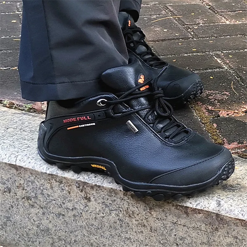 Cow Leather 2023 Winter Men Hiking Boots Women Outdoor Waterproof Treeking Snow Shoes Climbing Mountain Hunting Walking Sneakers