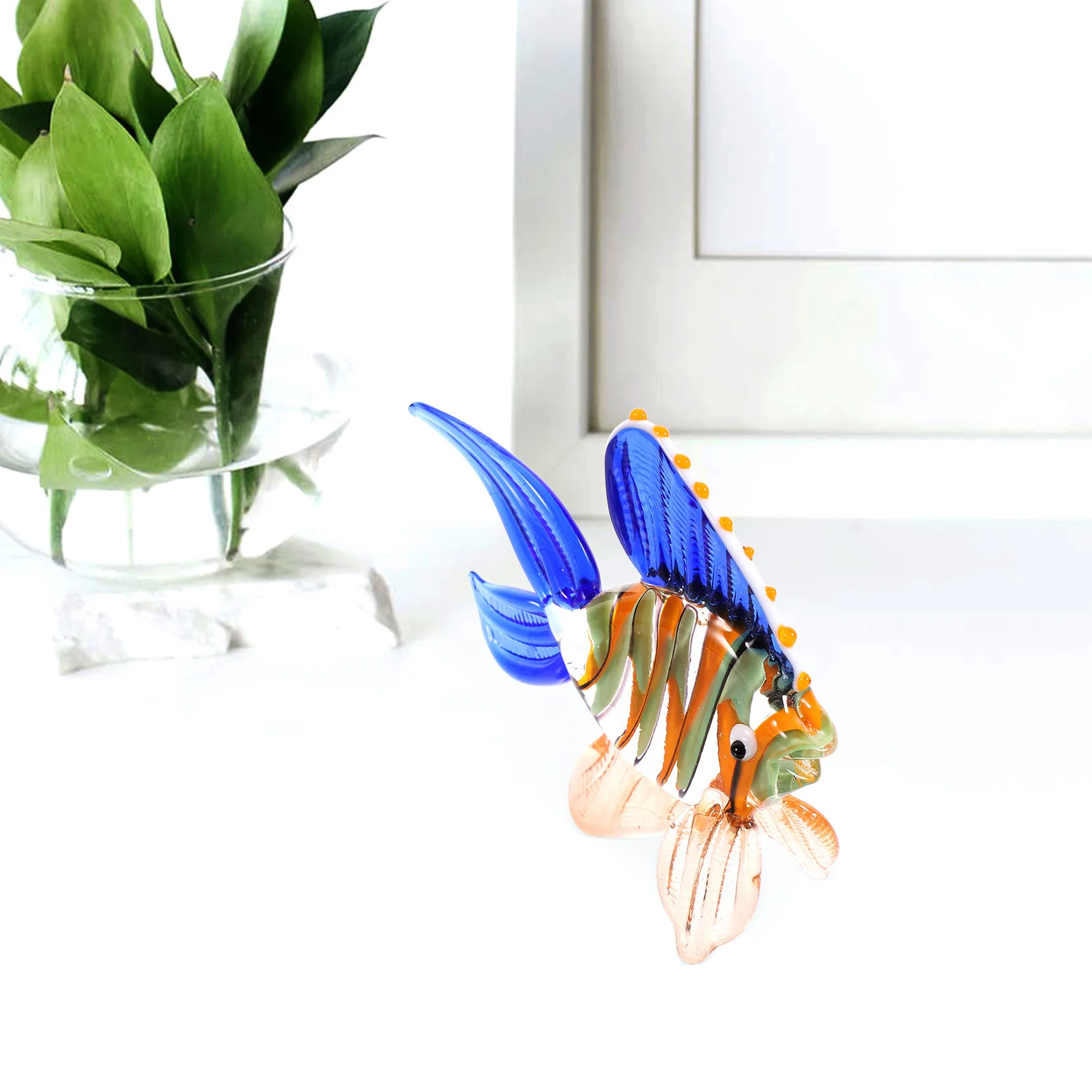 

1Pcs Marine Animal Stained Glass Fish Ornament Desktop Decoration Handicraft Fish Craft Colorful Home Decor Desktop Decoration
