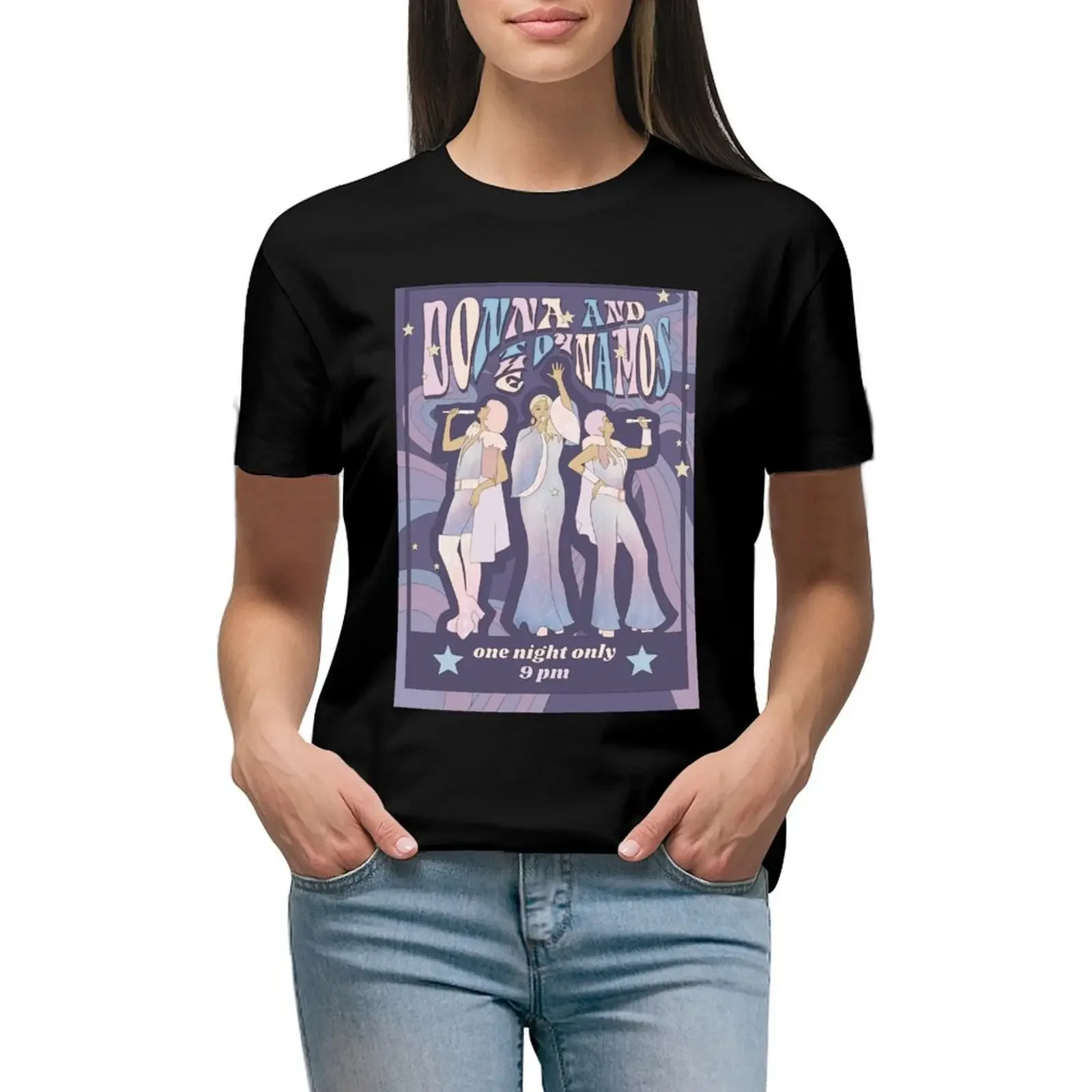 

Donna and the Dynamos Concert Poster T-Shirt plus size tops lady clothes oversized new edition t shirts for Women