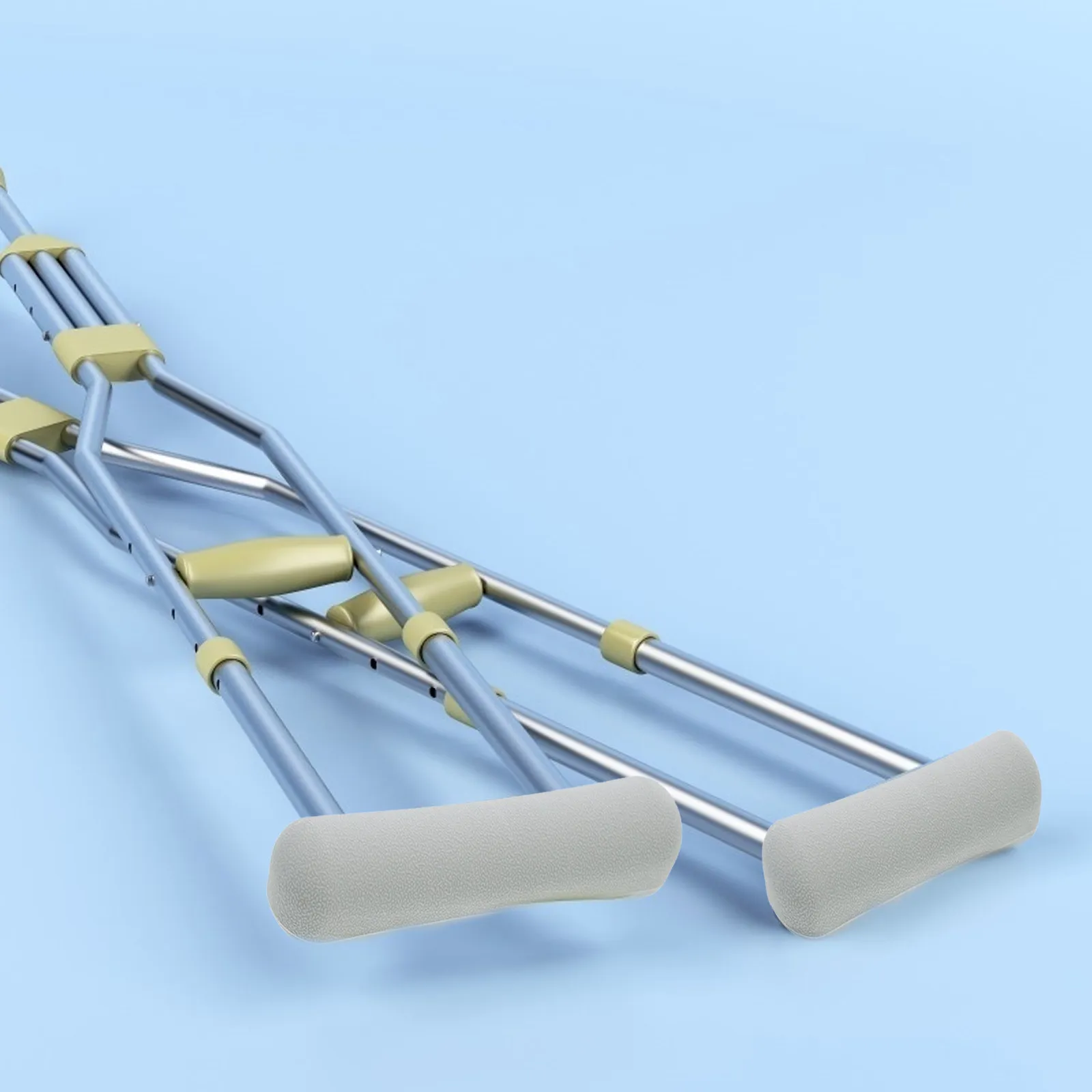 6Pcs Underarm Crutch Pads Replacement Latex-Free Non-Slip Comfortable Crutch Cushions Support Walking Stick Mat