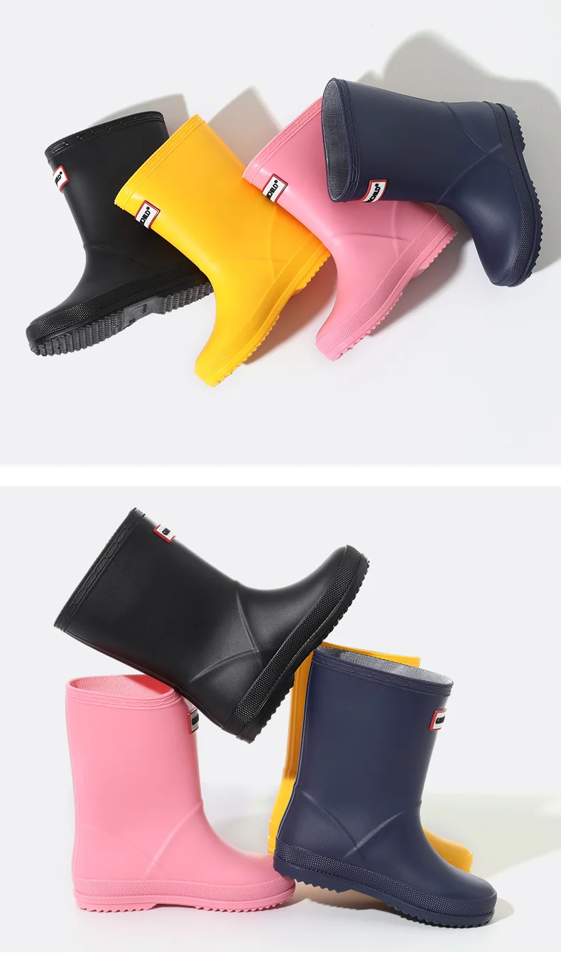 Kinder-Regenstiefel, mittelhohe Stiefel, Gummisohlen, für Jungen und Mädchen, rutschfest, wasserdicht, Freizeit-Gartenschuhe, für Babys, zum Spielen im Freien und im Wasser. – Detail 16