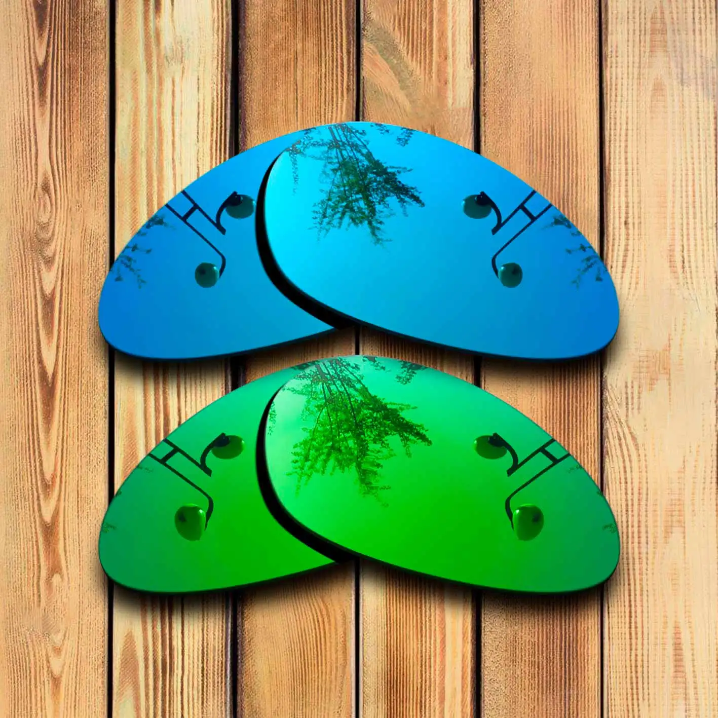 

100% Precisely Cut Polarized Replacement Lenses for Minute 1.0 Sunglasses Blue& Green Combine Options