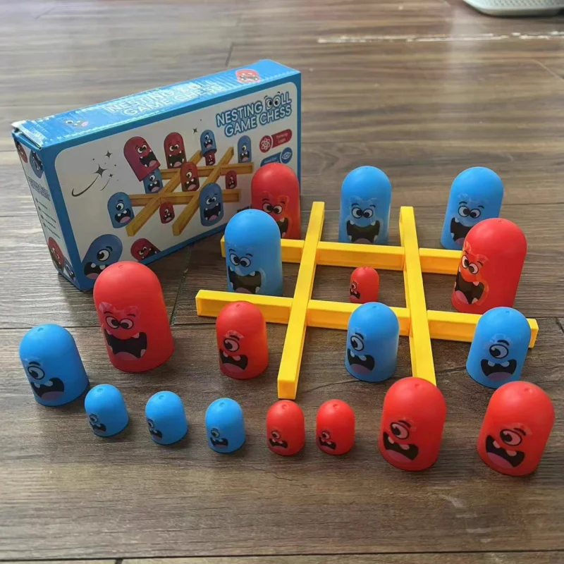 

Настольная игра «Крестики-нолики» для детей 3-6 лет, интерактивная игра для родителей и детей, для сражений вдвоем, развивающая игрушка.