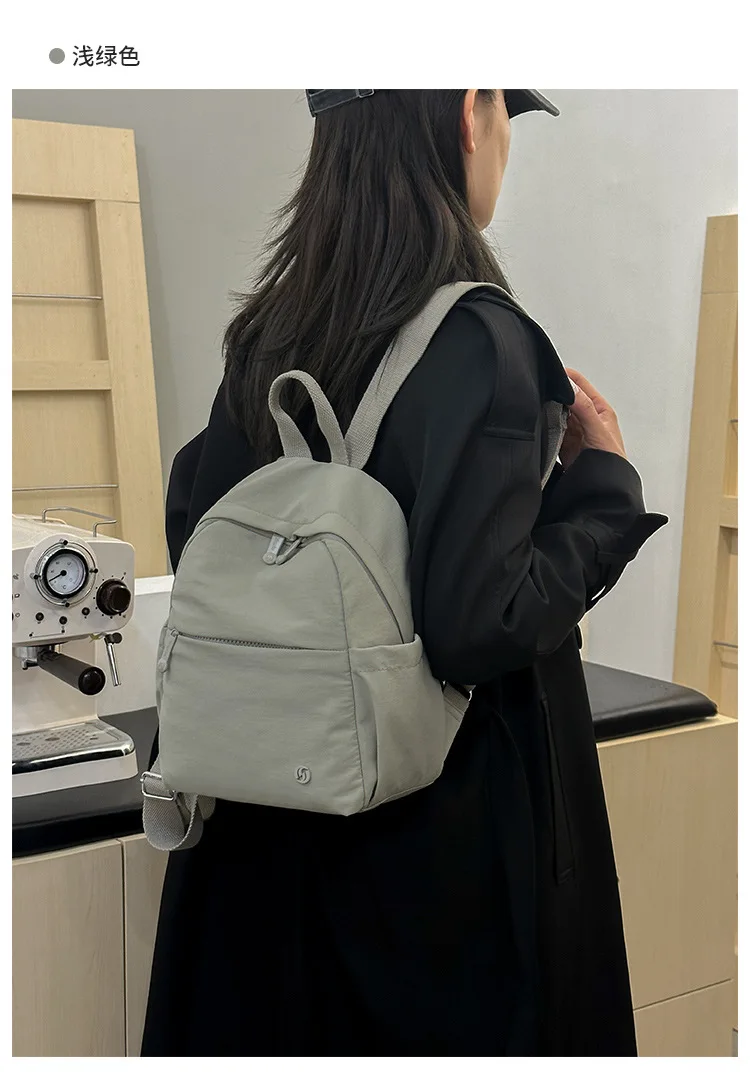 Stilvoller, minimalistischer Rucksack für Damen, leichte Reisetasche mit Telefonschlüsselaufbewahrung, kleiner, schicker Rucksack – Detail 21