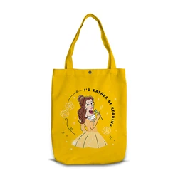 Disney Princess Beauty Beast S7110 Anime borse a tracolla Cartoon Shopping Bag personalizzata Casual Tote Storage Handbag Gift