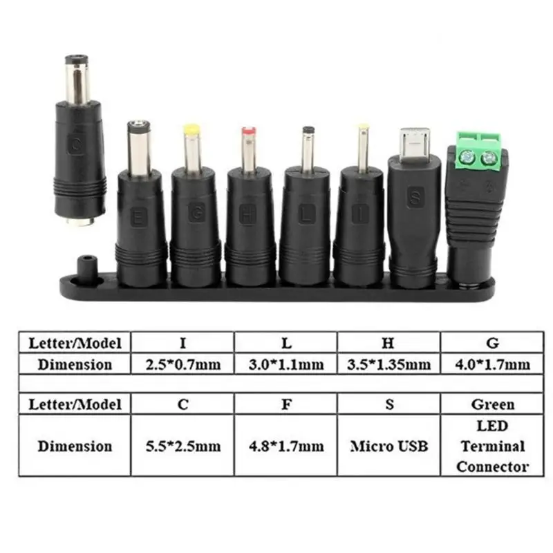 R53C Type C to DC5521 Charging Cable Adjustable Voltages for Laptops and Speakers
