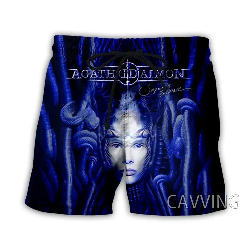 CAVVING 3D Printed Agathodaimon Rock Summer Beach Shorts Streetwear Quick Dry Casual Shorts Sweat Shorts for Women/men