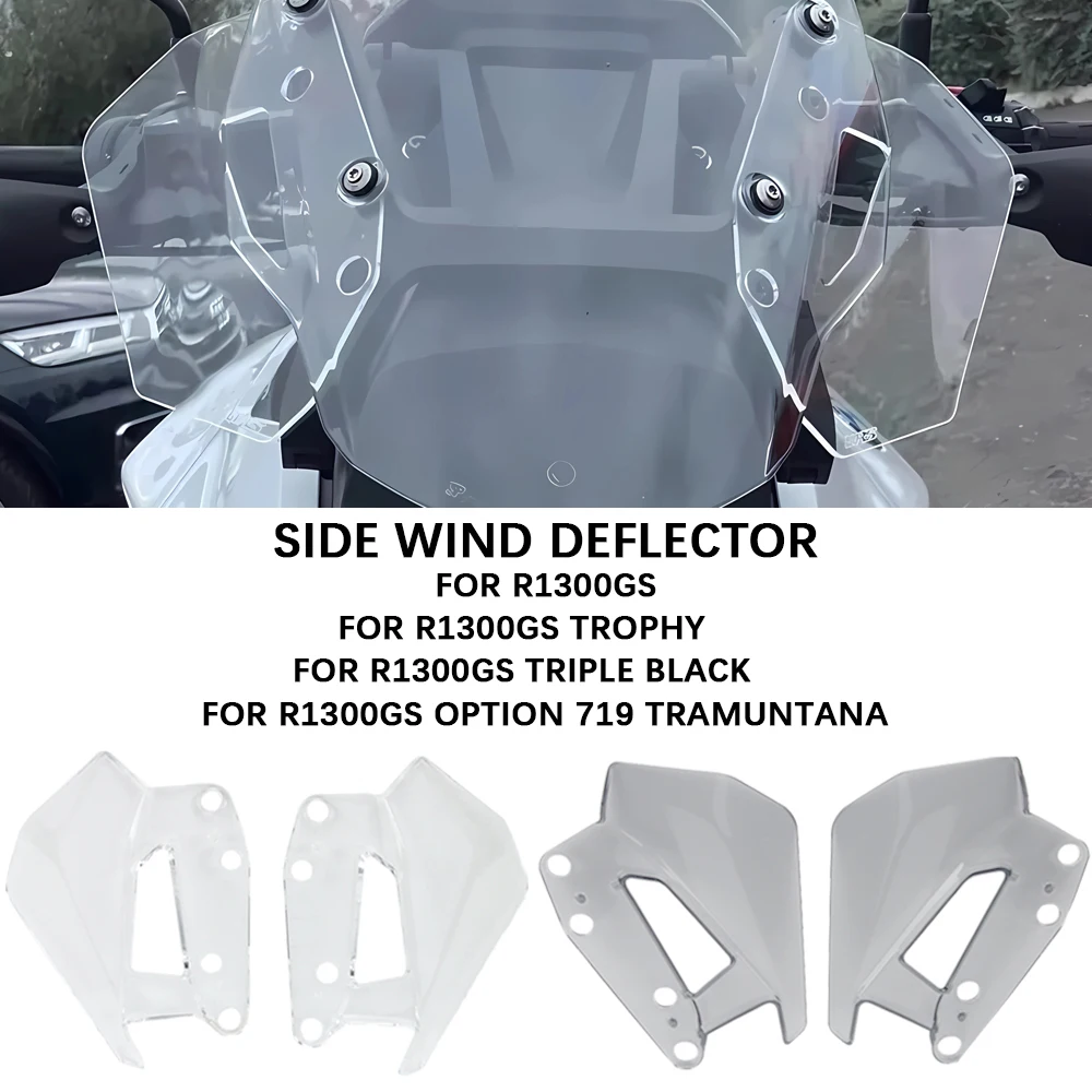 

FOR BMW Motorcycle Windshield Side Wind Deflector Spoiler Fly Screen Windscreen R 1300 GS R 1300 GS 2024 Side Wind Deflector