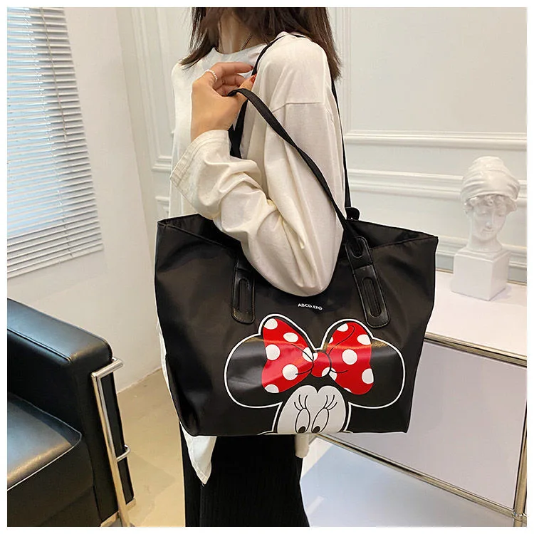 Disney Mickey diaper Bag Minnie Shoulder Cartoon lady Tote Large Capacity handbags  Women waterproof travel shopping bag