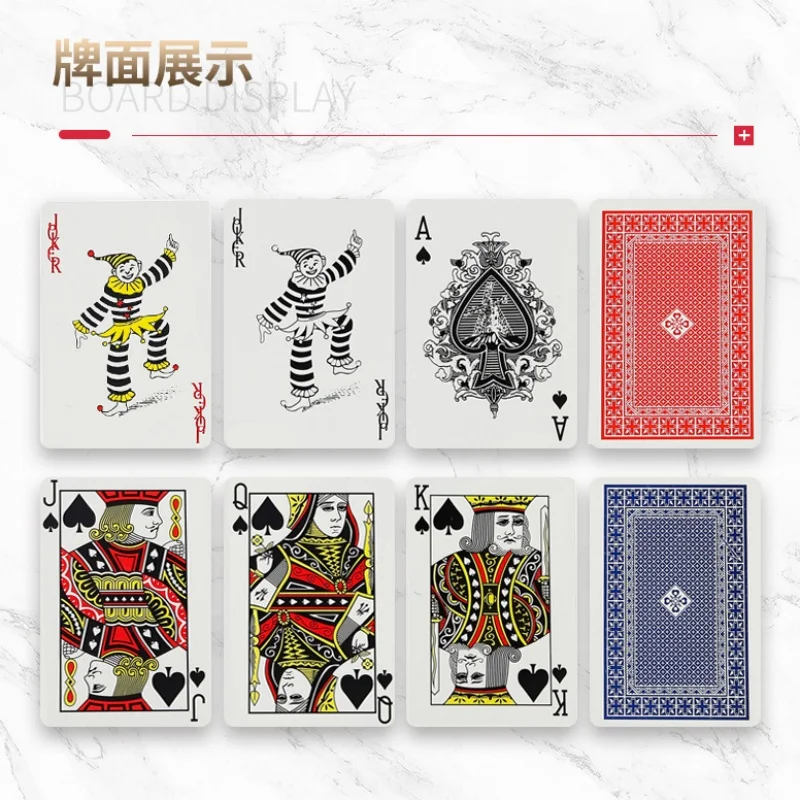 

Two Sets Of PVC High-end Plastic Waterproof Playing Cards In A Box, Washable Narrow Version, Made Of 100% Plastic Material