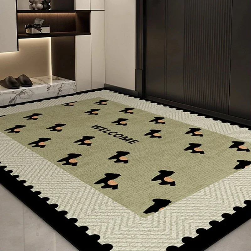 Wabi-sabi Entrance Doormat Carpet Wavy-edged Entryway Floor Mats Dirt Trapping Washable Welcome Rug Non-slip Hallway Entry Rugs