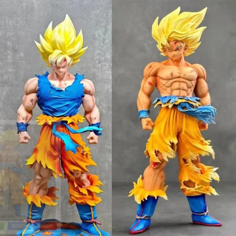 جديد لعبة دراغون بول أنيمي شخصية سوبر سايان جوكو Jmy نسخة بولي كلوريد الفينيل عمل نموذج لجسم تمثال الديكور الحلي لعبة