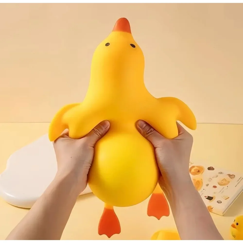 Soft Cute Duck Goose Squishy Toy Stretchable Squeeze Stress Relief Decompression Fidget Toy for Adults Best Friend Gift