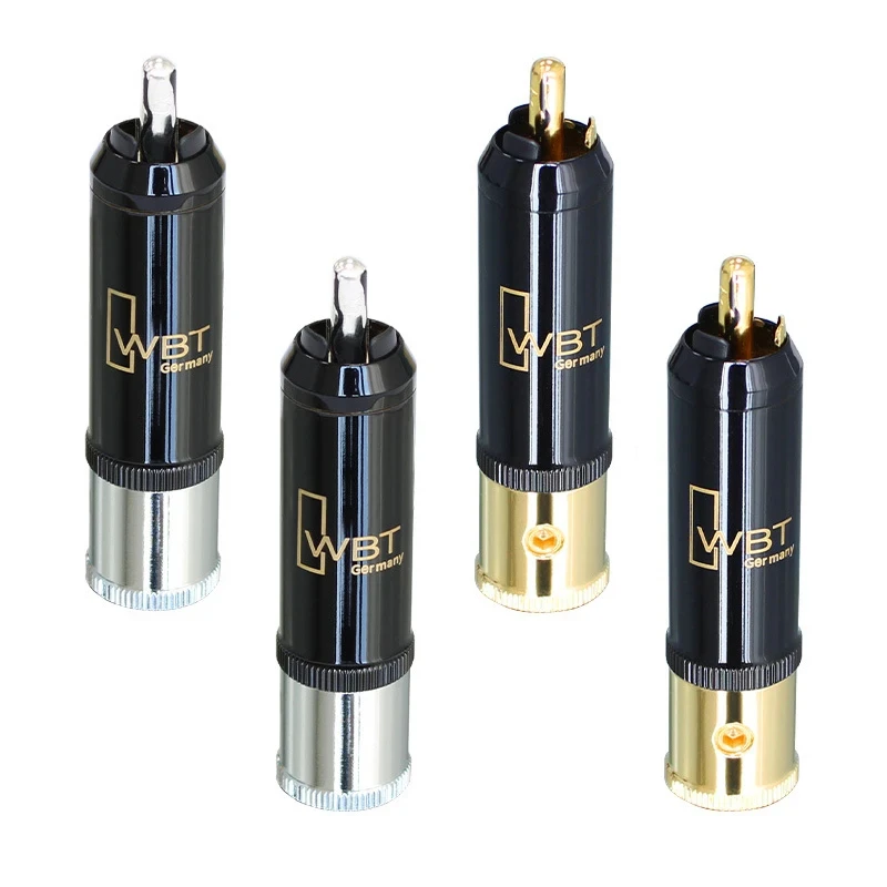 

4PCS Gold Plated RCA Male Plug RCA Plug Video Locking Cable Connector for Coaxial RCA Cable