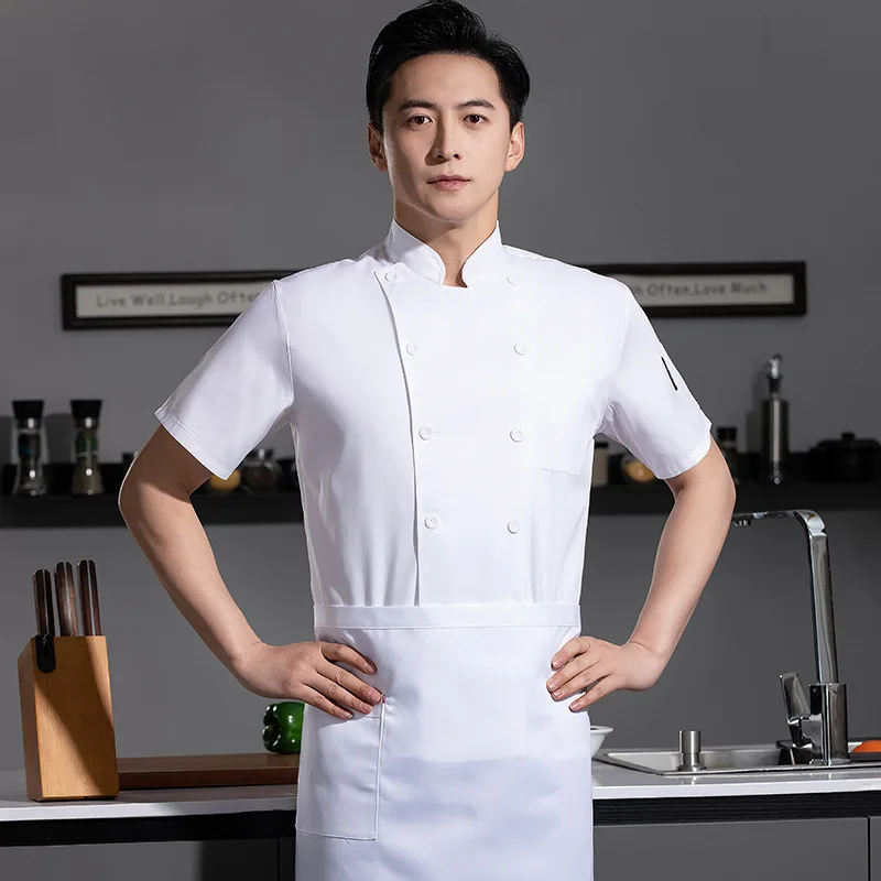 ケータリングホテルレストランシェフ制服夏半袖西洋レストランステーキショップ食堂ペストリーシェフ作業服男性