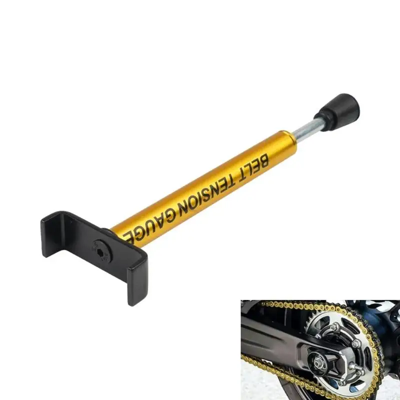 F1CF Motorbike Belt Tension Checker Metal Construction Multipurpose Belt Tension Tool