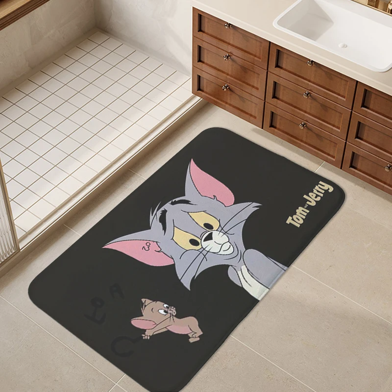 Cute Carpet Entrance of House H-Toms and H-Jerrys Corridor Kitchen Floor Mat Custom Doormat Slip-resistant Hallway Bedroom Rug