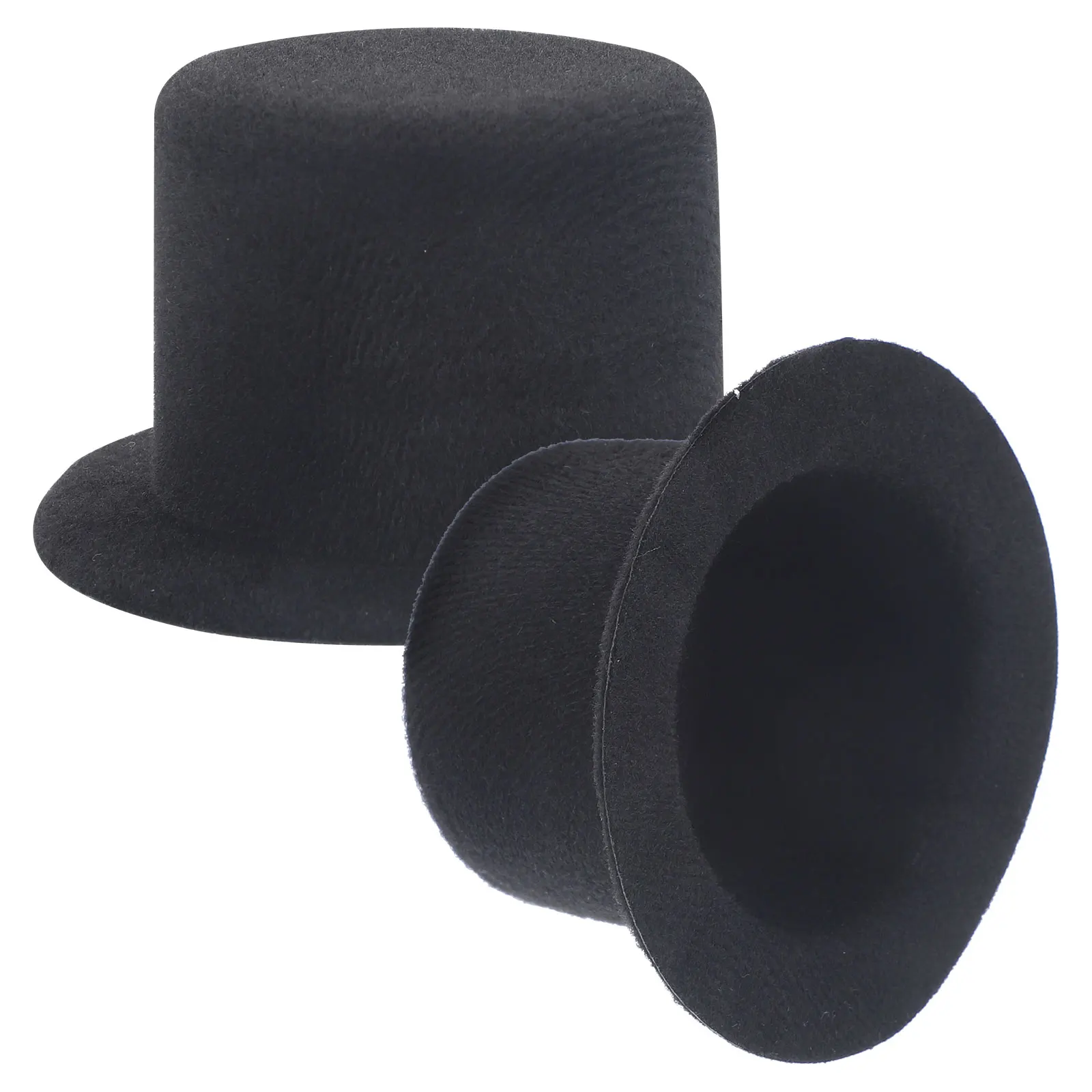 2 قطعة القبعات العلوية المصغرة في مادة ممتازة قبعات صغيرة لطيفة لديكور بيت الدمى المشاريع الحرفية Kawaii هدايا فريدة من نوعها