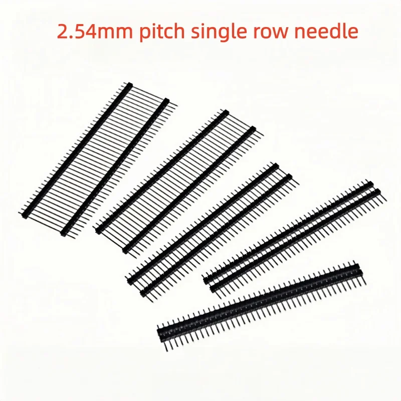 

10Pcs 2.54mm Gold Plated Copper Pin Headers Single Row Straight 1x40P Pinout Length Options 11.4mm to 40mm for Electronics