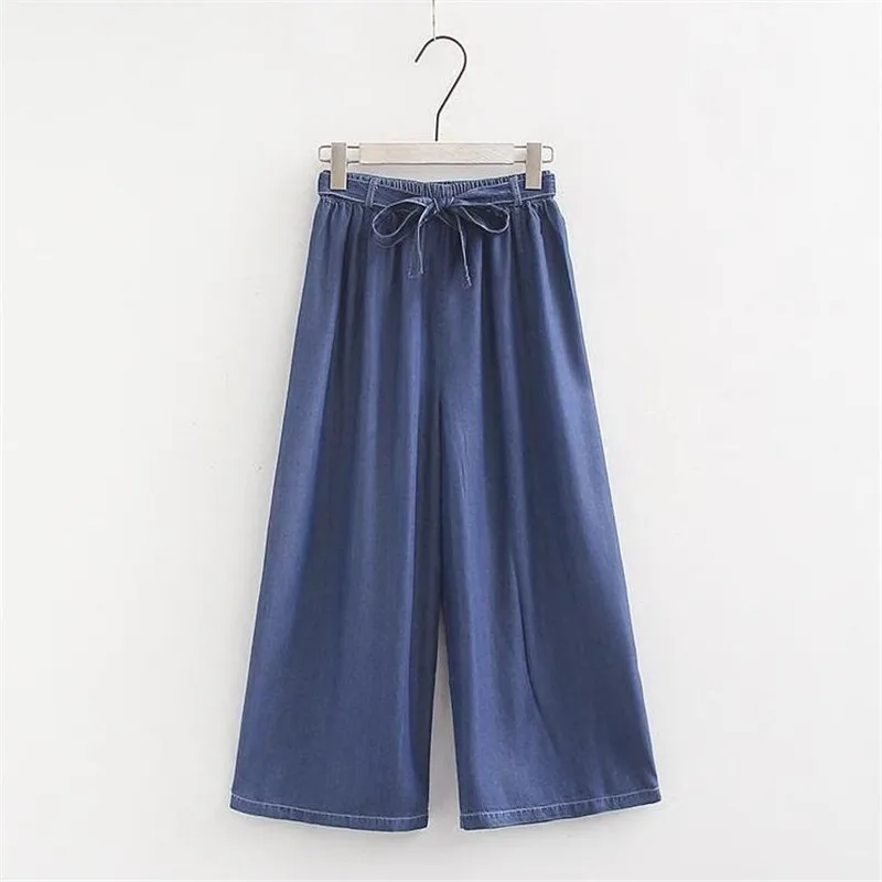 Korean Style 2026 Summer Thin Waist Loose Jeans Women big size Wide Leg Denim Pants Female With Sashes Boyfriend Jean 5XL 6XL