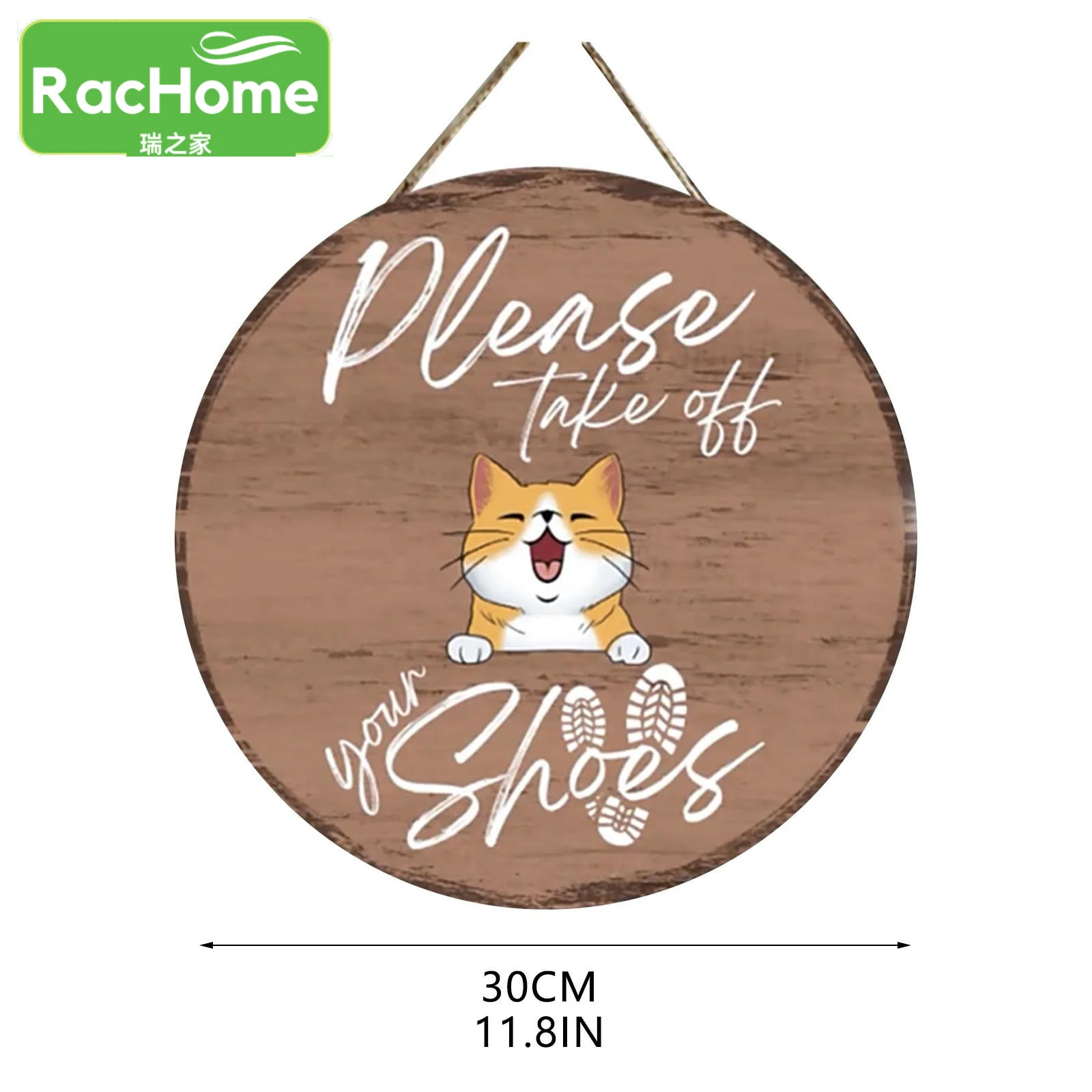 House Animal Dog Pattern Pendant Please Take Off Your Shoes Front Door Plaque Home Garden Hanging Art Decor Wooden Welcome Sign