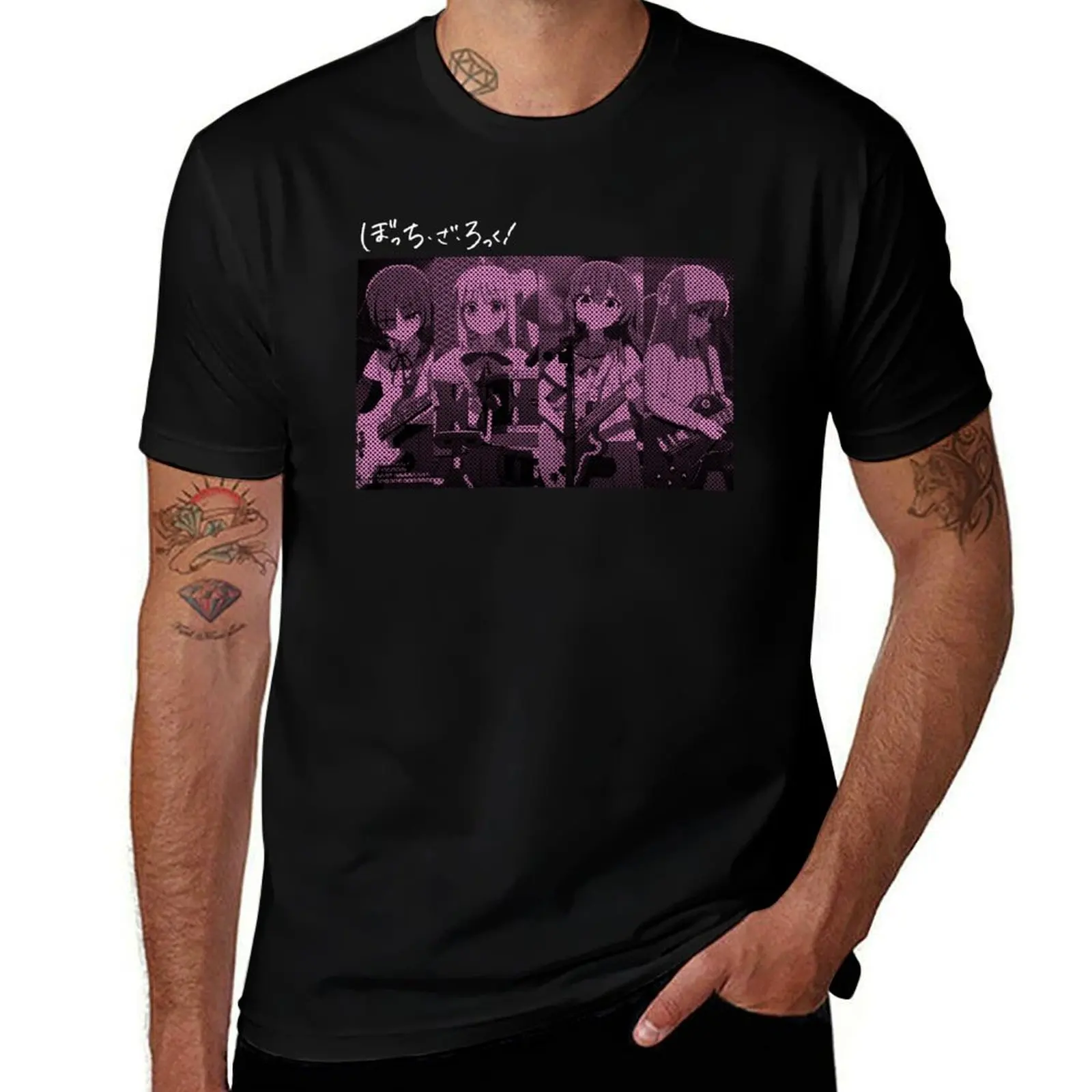 Arte divertido para camisas hombre D'rock t para camiseta paquete bochi hombre algodón Pop anime camisas hombre camisetas t banda Keesoku