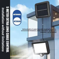 Outdoor Solar Lights Waterproof 160COB Split Wall Lamps 3 Modes Motion Sensor Remote Control for Garden Patio Path Street Lights