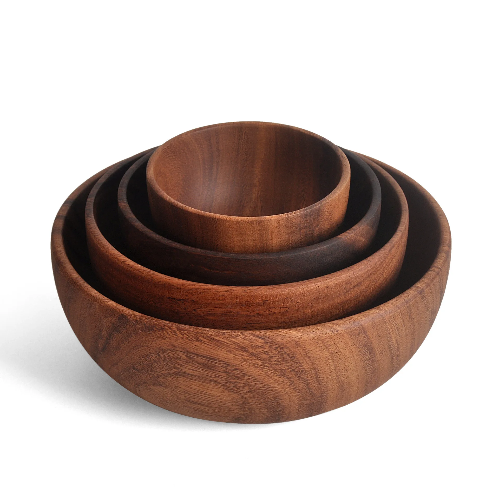 Japanese Retro  Wood Bowl Solid Wood Basin Super Large Washbasin Wooden Salad Bowl Lamian Noodles Bowl Fruit Bowl Dry Food Shall