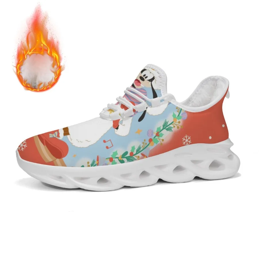 

Kids Casual Sports Shoes Unisex Christmas Cartoon Duck Fleece Lined Sports Running Sneakers for Men Women Versatile Sneakers