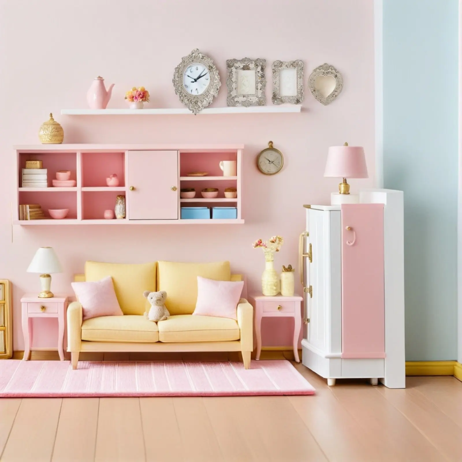 

24 миниатюрные фоторамки в стиле барокко, миниатюрные изделия из смолы и дерева для декора дома, праздничных вечеринок, демонстрации образцов