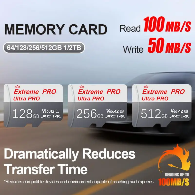 Original 1TB 2TB Micro TF SD Card 256GB SD Card Class 10 High Speed SD Memory Card 128GB Flash TF Card 512GB For Tablet Drone