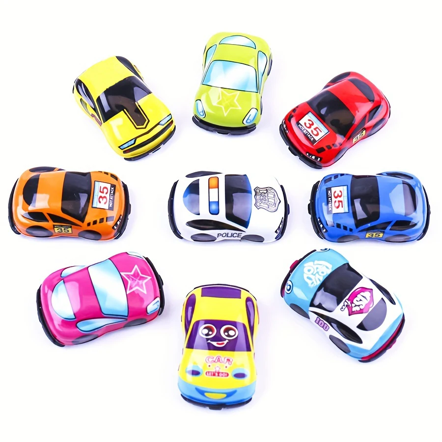 20pcs Style Random Cartoon Pull Back Cars and Planes Children Cute Plastic Pull Back Toys Kids Mini Car Model Plane Toys Gifts