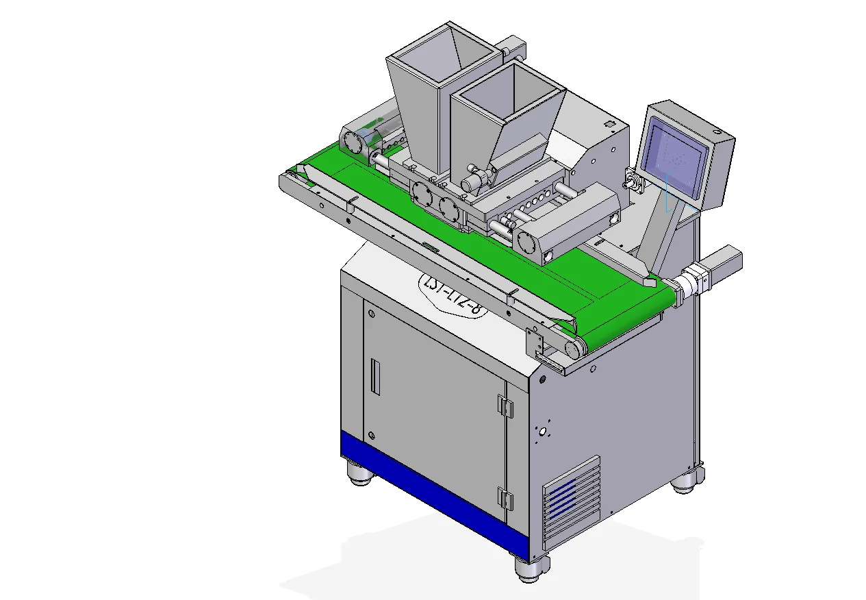 آلة صنع حلوى جيلي الشوكولاتة المملوءة في مركز التصميم الجديد